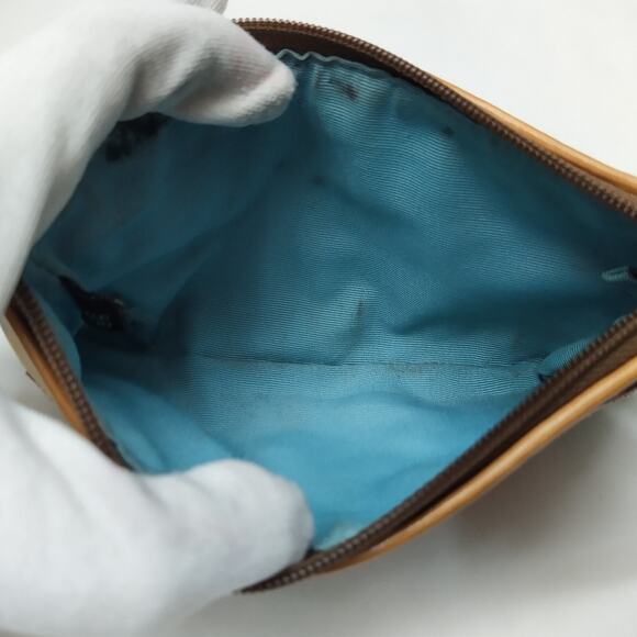 Coach Signature Brown Canvas Suede Fish Coral Reef Wristlet - Coin Wallet - Picture 10 of 13